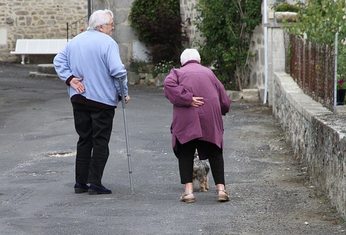 friendly residents when you choose a care home elderly man and woman helping each other